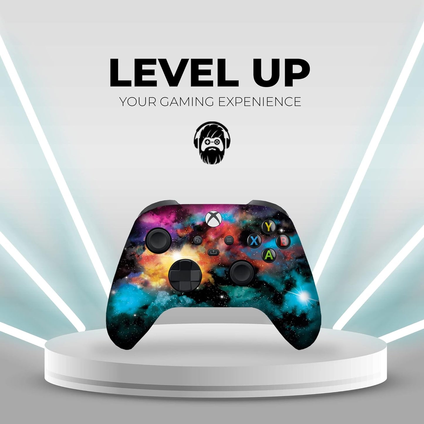 Galaxy Custom X-Box Controller Wireless Compatible with X-Box One/X-Box Series X/S by | Proudly Customized in USA with Permanent HYDRO-DIP Printing(Not JUST a SKIN) (MODDED)
