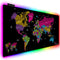 Extended RGB Mouse Pad Mat, Large Office Table Desk Mat Gaming Lighting Led Mousepad for PC Computer Macbook Keyboard Waterproof Anti-Slip Ultra Thin 4Mm - 31.5'' X 15.7' (Black Map)