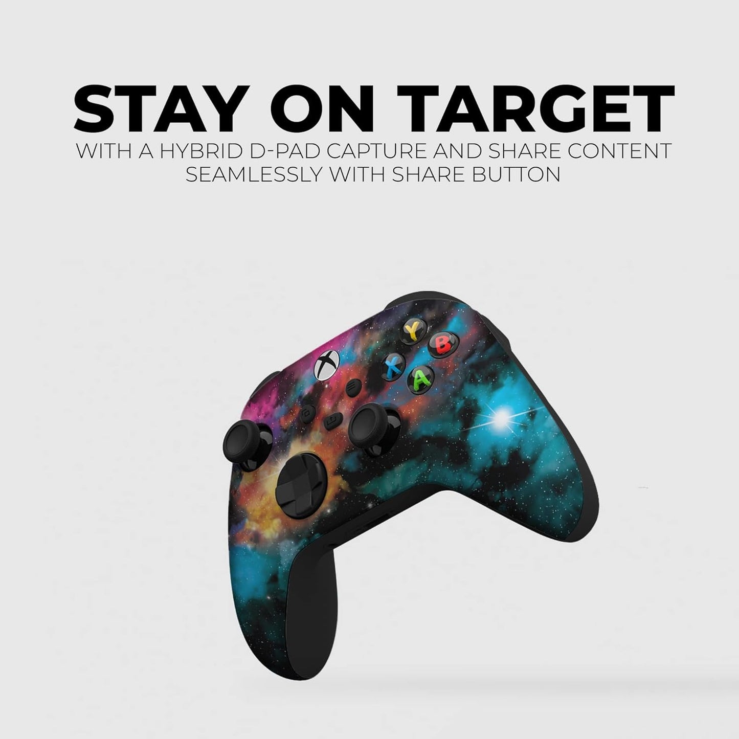Galaxy Custom X-Box Controller Wireless Compatible with X-Box One/X-Box Series X/S by | Proudly Customized in USA with Permanent HYDRO-DIP Printing(Not JUST a SKIN) (MODDED)