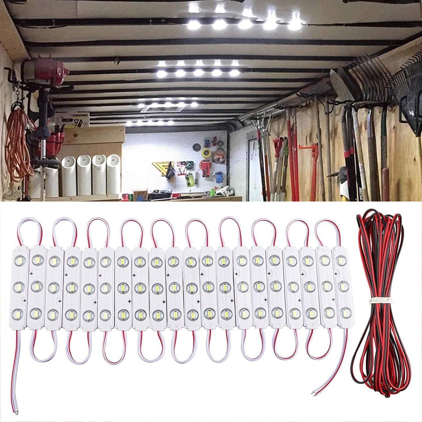 12V 60 Leds Van Kits De Luces Interiores, Luces De Techo Led Para Van Rv Blanco