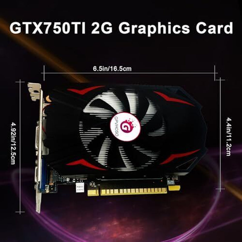 GTX 750Ti Graphics Card, 2GB GDDR5 128Bit Direct X12 640SP Gaming Video Card,