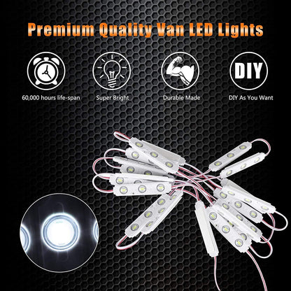 12V 60 Leds Van Kits De Luces Interiores, Luces De Techo Led Para Van Rv Blanco