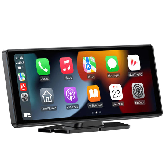 9.26" Touchscreen Wireless Carplay Screen for Car, Portable GPS Navigation for Car, Car Stereo with Airplay, AUX/FM, Googel, Siri